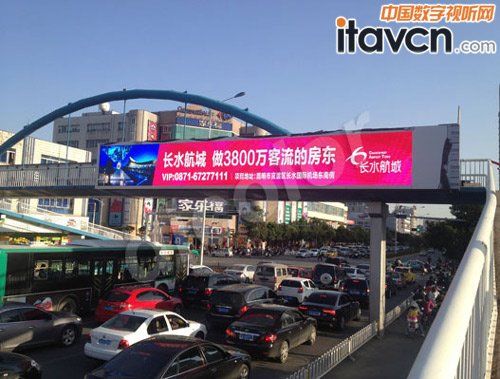 德彩光電P10LED廣告屏打造魅力昆明_LED顯示屏-中國數字視聽網